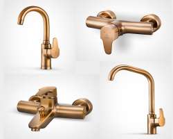 مشخصات، قیمت و خرید شیرآلات کاویان آنیتا رزگلد